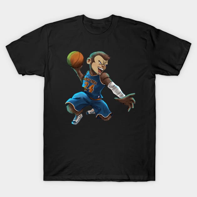 BASKETBALL MONKEY T-Shirt by CG Fan Art